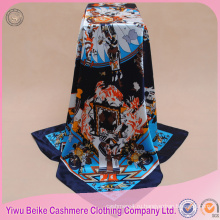 Фабрика сразу продажи бесплатный образец индийский стиль саржа шелк сатин шарф пользовательские печати